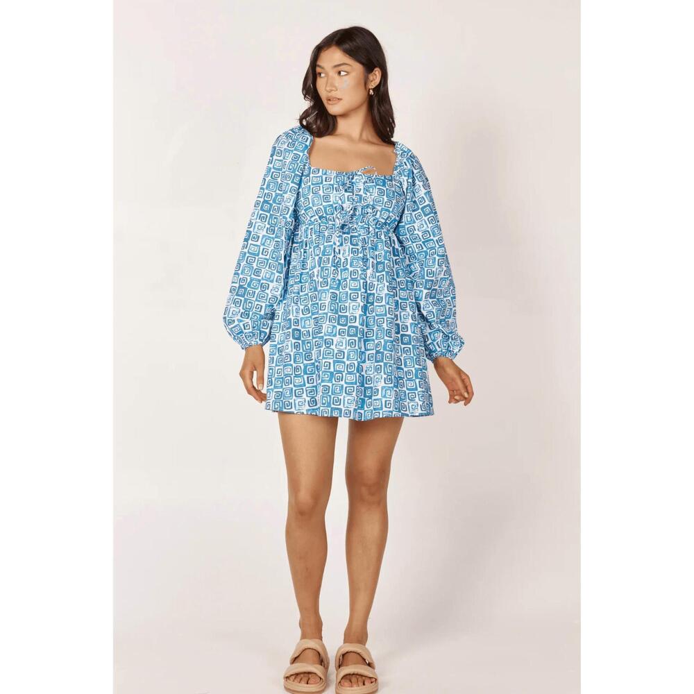 NEW GIRL AND THE SUN daphne mini dress in ocean print